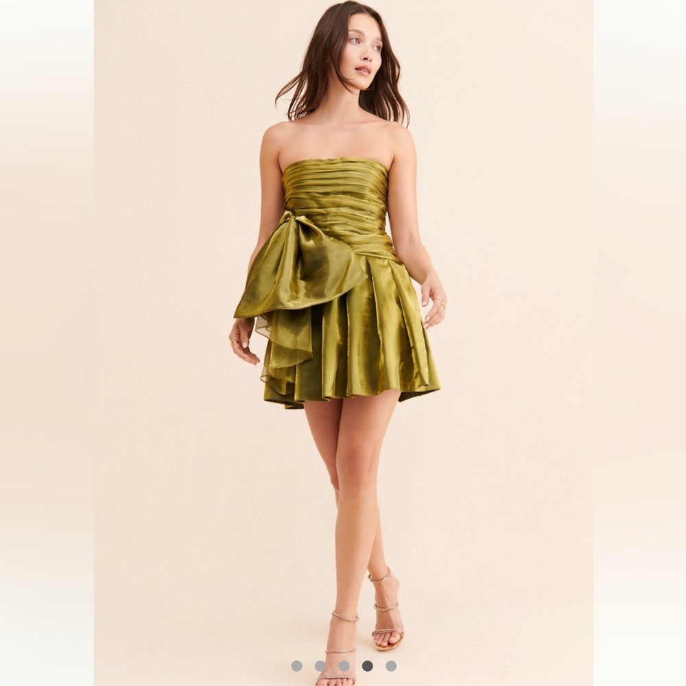 Bhanuni by Jyoti Liquid Metallic Bow Mini Dress - Picture 2 of 10